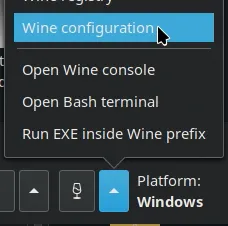 Open Wine configuration